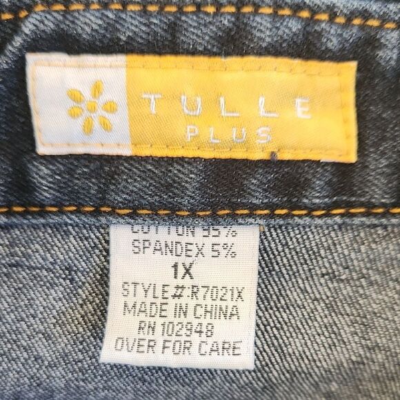 Blue Denim Jacket By Tulle Plus, Womens Size 1X - Picture 2 of 7